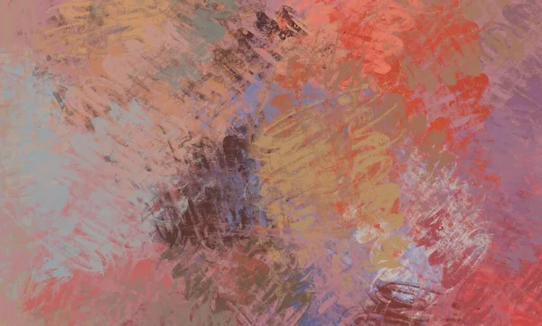Soyut arka plan sanatı. 2D çizim. Etkileyici yağlı boya resim. Tuvalde fırça darbeleri. Modern sanat. Çok renkli arkaplan. Çağdaş sanat. İfade. Sanatsal dijital palet.
