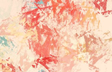 Soyut arka plan sanatı. 2D çizim. Etkileyici yağlı boya resim. Tuvalde fırça darbeleri. Modern sanat. Çok renkli arkaplan. Çağdaş sanat. İfade. Sanatsal dijital palet.