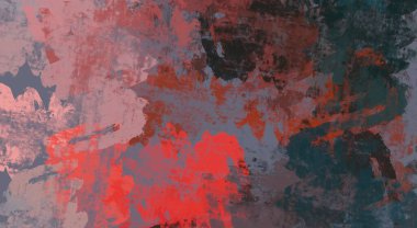 Soyut arka plan sanatı. 2D çizim. Etkileyici yağlı boya resim. Tuvalde fırça darbeleri. Modern sanat. Çok renkli arkaplan. Çağdaş sanat. İfade. Sanatsal dijital palet.