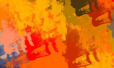 Soyut arka plan sanatı. 2D çizim. Etkileyici yağlı boya resim. Tuvalde fırça darbeleri. Modern sanat. Çok renkli arkaplan. Çağdaş sanat. İfade. Sanatsal dijital palet.