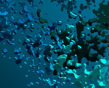 Soyut arka plan sanatı. 3 boyutlu illüstrasyon. Çok renkli arkaplan. Çağdaş sanat. Sanatsal dijital palet.