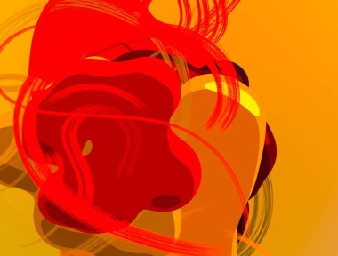 Soyut arka plan sanatı. 3 boyutlu illüstrasyon. Çok renkli arkaplan. Çağdaş sanat. Sanatsal dijital palet.