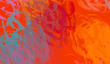 Soyut arka plan sanatı. 2D çizim. Etkileyici yağlı boya resim. Tuvalde fırça darbeleri. Modern sanat. Çok renkli arkaplan. Çağdaş sanat. İfade. Sanatsal dijital palet.