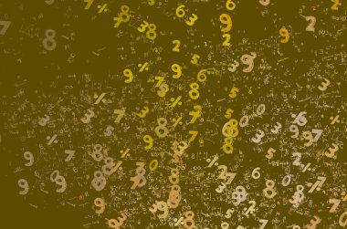 Matematik. 2D çizim. Numaralı soyut arkaplan, boşluğu kopyala 