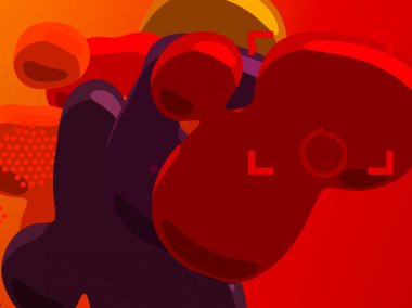 Soyut arka plan sanatı. 3 boyutlu illüstrasyon. Tuvalde fırça darbeleri. Çok renkli arkaplan. Çağdaş sanat. Sanatsal dijital palet.