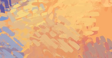 Soyut arka plan sanatı. 2D çizim. Etkileyici yağlı boya resim. Tuvalde fırça darbeleri. Modern sanat. Çok renkli arkaplan. Çağdaş sanat. İfade. Sanatsal dijital palet.