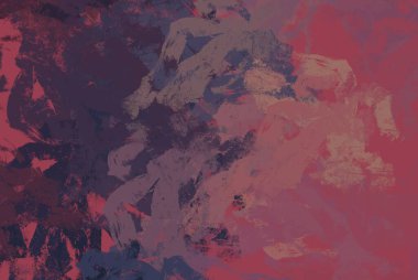 Soyut arka plan sanatı. 2D çizim. Etkileyici yağlı boya resim. Tuvalde fırça darbeleri. Modern sanat. Çok renkli arkaplan. Çağdaş sanat. İfade. Sanatsal dijital palet.