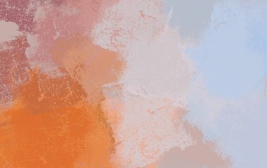 Soyut arka plan sanatı. 2D çizim. Etkileyici yağlı boya resim. Tuvalde fırça darbeleri. Modern sanat. Çok renkli arkaplan. Çağdaş sanat. İfade. Sanatsal dijital palet.