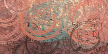 Soyut arka plan sanatı. 2D çizim. Etkileyici yağlı boya resim. Tuvalde fırça darbeleri. Modern sanat. Çok renkli arkaplan. Çağdaş sanat. İfade. Sanatsal dijital palet.