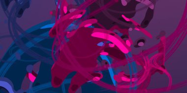 Soyut arka plan sanatı. 3 boyutlu illüstrasyon. Tuvalde fırça darbeleri. Çok renkli arkaplan. Çağdaş sanat. Sanatsal dijital palet.