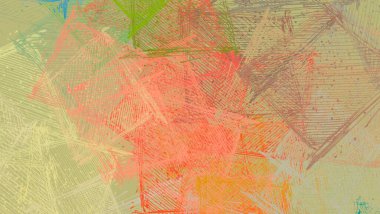 Soyut arka plan sanatı. 2D çizim. Etkileyici yağlı boya resim. Tuvalde fırça darbeleri. Modern sanat. Çok renkli arkaplan. Çağdaş sanat. İfade. Sanatsal dijital palet.