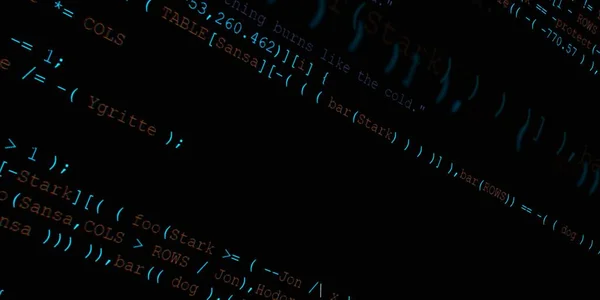 Programmiercode Für Softwareentwickler Abstraktes Modernes Virtuelles Computerskript Arbeit Des Software — Stockfoto