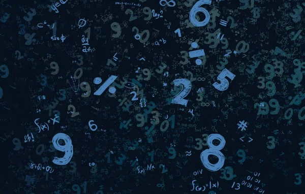 Math Ilustración Abstract Background Numbers Copy Space — Foto de Stock