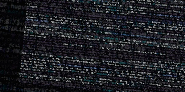 소프트웨어 개발자 프로그래밍 현대의 컴퓨터 스크립트를 추상화 데스크톱 화면의 소프트웨어 — 스톡 사진