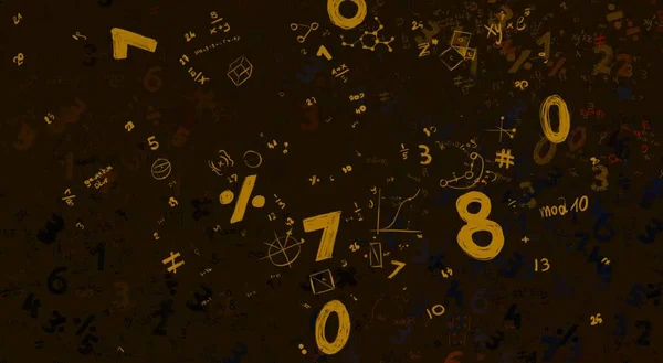 Math Illustration Abstract Background Numbers Copy Space — Stock Photo, Image