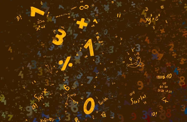 Matemática Ilustração Fundo Abstrato Com Números Espaço Cópia — Fotografia de Stock