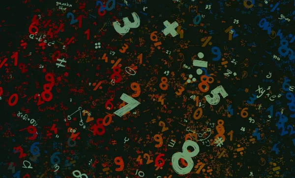 Matemática Ilustração Fundo Abstrato Com Números Espaço Cópia — Fotografia de Stock