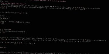 Yazılım geliştirici programlama kodu. Soyut modern sanal bilgisayar senaryosu. Masaüstü ekranında yazılım geliştirici programcının çalışması 
