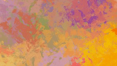 Soyut arka plan sanatı. 2D çizim. Etkileyici yağlı boya resim. Tuvalde fırça darbeleri. Modern sanat. Çok renkli arkaplan. Çağdaş sanat. İfade. Sanatsal dijital palet.