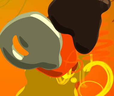 Soyut arka plan sanatı. 3 boyutlu illüstrasyon. Tuvalde fırça darbeleri. Çok renkli arkaplan. Çağdaş sanat. Sanatsal dijital palet.