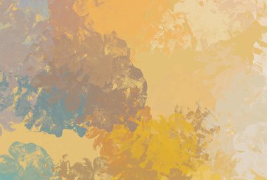 Soyut arka plan sanatı. 2D çizim. Etkileyici yağlı boya resim. Tuvalde fırça darbeleri. Modern sanat. Çok renkli arkaplan. Çağdaş sanat. İfade. Sanatsal dijital palet.