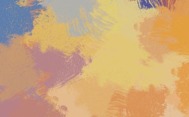 Soyut arka plan sanatı. 2D çizim. Etkileyici yağlı boya resim. Tuvalde fırça darbeleri. Modern sanat. Çok renkli arkaplan. Çağdaş sanat. İfade. Sanatsal dijital palet.
