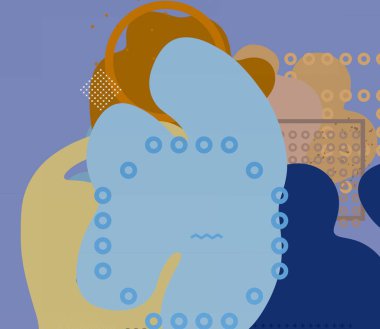 Soyut arka plan sanatı. 3 boyutlu illüstrasyon. Çok renkli arkaplan. Çağdaş sanat. Sanatsal dijital palet.