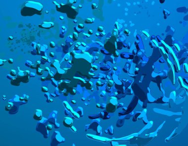 Soyut arka plan sanatı. 3 boyutlu illüstrasyon. Çok renkli arkaplan. Çağdaş sanat. Sanatsal dijital palet.