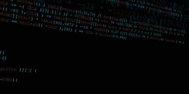 Yazılım geliştirici programlama kodu. Soyut modern sanal bilgisayar senaryosu. Masaüstü ekranında yazılım geliştirici programcının çalışması 