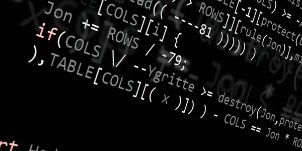 Programmiercode Für Softwareentwickler Abstraktes Modernes Virtuelles Computerskript Arbeit Des Software — Stockfoto