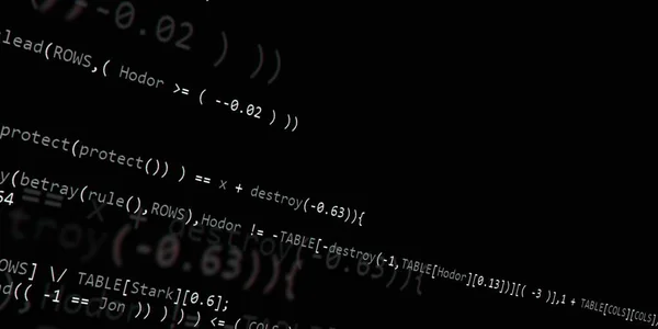 Programmeercode Voor Softwareontwikkelaars Abstract Modern Virtueel Computerscript Werk Van Software — Stockfoto