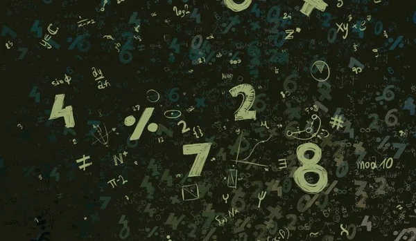 Math Ilustración Abstract Background Numbers Copy Space — Foto de Stock