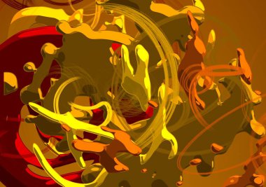 Soyut arka plan sanatı. 3 boyutlu illüstrasyon. Tuvalde fırça darbeleri. Çok renkli arkaplan. Çağdaş sanat. Sanatsal dijital palet.