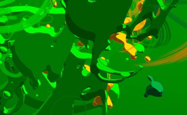 Soyut arka plan sanatı. 3 boyutlu illüstrasyon. Çok renkli arkaplan. Çağdaş sanat. Sanatsal dijital palet.