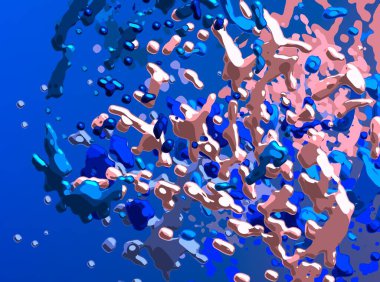 Soyut arka plan sanatı. 3 boyutlu illüstrasyon. Tuvalde fırça darbeleri. Çok renkli arkaplan. Çağdaş sanat. Sanatsal dijital palet.