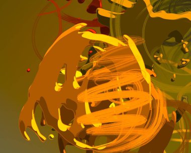 Soyut arka plan sanatı. 3 boyutlu illüstrasyon. Çok renkli arkaplan. Çağdaş sanat. Sanatsal dijital palet.