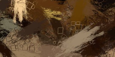 Soyut arka plan sanatı. 2D çizim. Etkileyici yağlı boya resim. Tuvalde fırça darbeleri. Modern sanat. Çok renkli arkaplan. Çağdaş sanat. İfade. Sanatsal dijital palet.