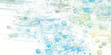 Soyut rastgele şekiller. 2D illüstrasyon arka planı. Düz beton duvarda sanatsal modern sanat kalıpları. Kabataslak boyalı yüzey. El yapımı fırça darbeleri.