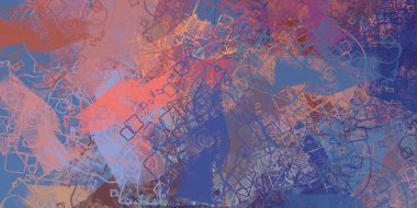 Soyut arka plan sanatı. 2D çizim. Etkileyici yağlı boya resim. Tuvalde fırça darbeleri. Modern sanat. Çok renkli arkaplan. Çağdaş sanat. İfade. Sanatsal dijital palet.