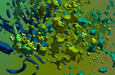 Soyut arka plan sanatı. 3 boyutlu illüstrasyon. Çok renkli arkaplan. Çağdaş sanat. Sanatsal dijital palet.