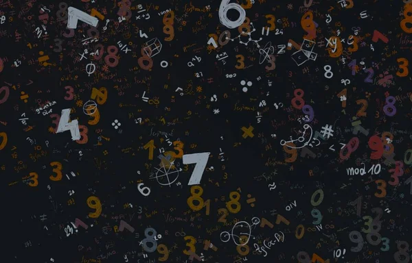 Matematica Illustrazione Sfondo Astratto Con Numeri Copiare Spazio — Foto Stock