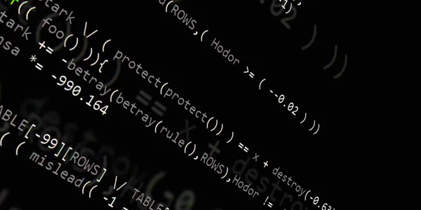 Programmeercode Voor Softwareontwikkelaars Abstract Modern Virtueel Computerscript Werk Van Software — Stockfoto