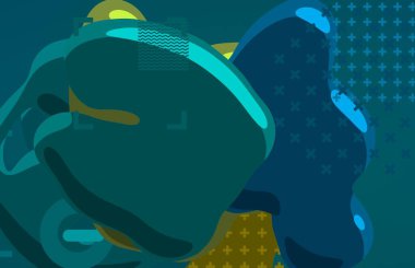 Soyut arka plan sanatı. 3 boyutlu illüstrasyon. Çok renkli arkaplan. Çağdaş sanat. Sanatsal dijital palet.