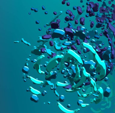 Soyut arka plan sanatı. 3 boyutlu illüstrasyon. Tuvalde fırça darbeleri. Çok renkli arkaplan. Çağdaş sanat. Sanatsal dijital palet.