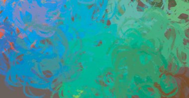 Soyut arka plan sanatı. 2D çizim. Etkileyici yağlı boya resim. Tuvalde fırça darbeleri. Modern sanat. Çok renkli arkaplan. Çağdaş sanat. İfade. Sanatsal dijital palet.