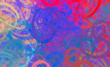 Soyut arka plan sanatı. 2D çizim. Etkileyici yağlı boya resim. Tuvalde fırça darbeleri. Modern sanat. Çok renkli arkaplan. Çağdaş sanat. İfade. Sanatsal dijital palet.