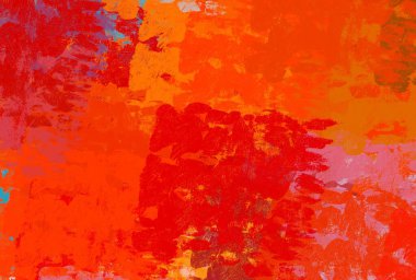 Soyut arka plan sanatı. 2D çizim. Etkileyici yağlı boya resim. Tuvalde fırça darbeleri. Modern sanat. Çok renkli arkaplan. Çağdaş sanat. İfade. Sanatsal dijital palet.