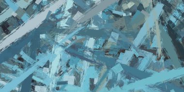 Soyut arka plan sanatı. 2D çizim. Etkileyici yağlı boya resim. Tuvalde fırça darbeleri. Modern sanat. Çok renkli arkaplan. Çağdaş sanat. İfade. Sanatsal dijital palet.