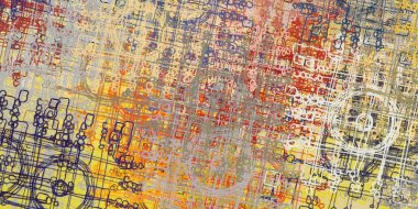 Soyut arka plan sanatı. 2D çizim. Etkileyici yağlı boya resim. Tuvalde fırça darbeleri. Modern sanat. Çok renkli arkaplan. Çağdaş sanat. İfade. Sanatsal dijital palet.