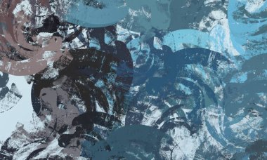 Soyut arka plan sanatı. 2D çizim. Etkileyici yağlı boya resim. Tuvalde fırça darbeleri. Modern sanat. Çok renkli arkaplan. Çağdaş sanat. İfade. Sanatsal dijital palet.